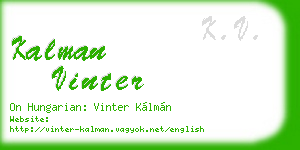 kalman vinter business card