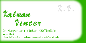 kalman vinter business card